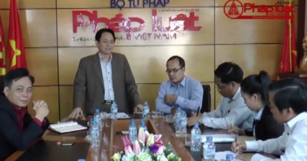 Báo Pháp luật Việt Nam làm việc với Bộ Tư pháp Lào