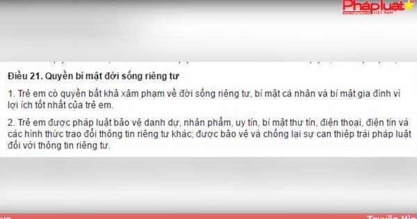 Luật trẻ em 2016 chính thức có hiệu lực từ ngày 1/6/2017