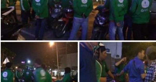 Hỗn chiến xe ôm truyền thống và Grab, công an nổ súng