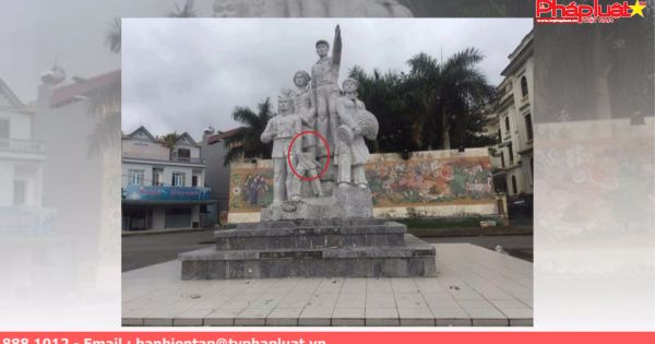 Bắc Kạn: Tượng đài chiến thắng bất ngờ đổ sập khiến một cháu bé bị thương