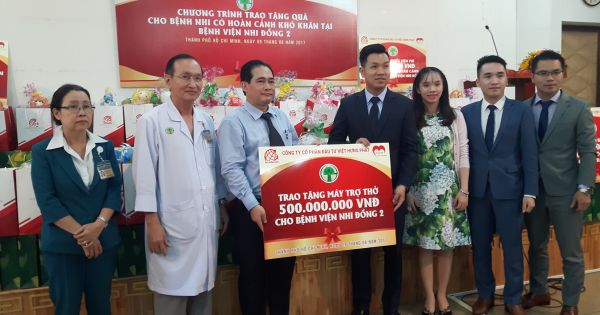 Hơn 1,2 tỷ đồng của hai công ty bất động sản đến với bệnh viện Nhi Đồng II