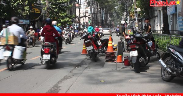 Đơn vị thi công cố tình làm trái với thông báo của Sở Giao thông Vận tải