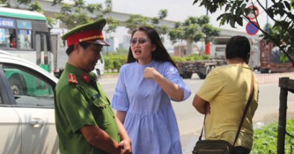 Diễn viên Ngọc Lan bị chê trách vì to tiếng với CSGT
