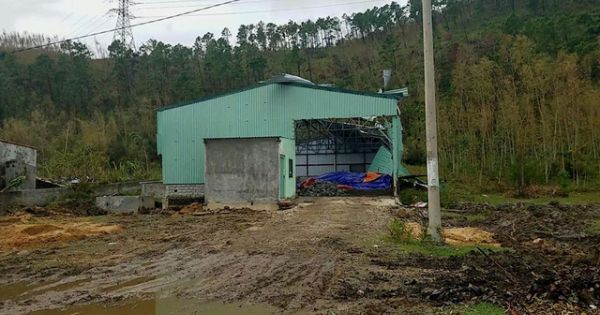 Bão số 10 làm lộ ra kho hóa chất lạ đe dọa khu dân cư