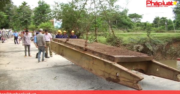 Quảng Ngãi: khắc phục cầu cho ô tô lưu thông qua quốc lộ 24B