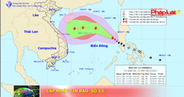 Cập nhật tin bão số 13