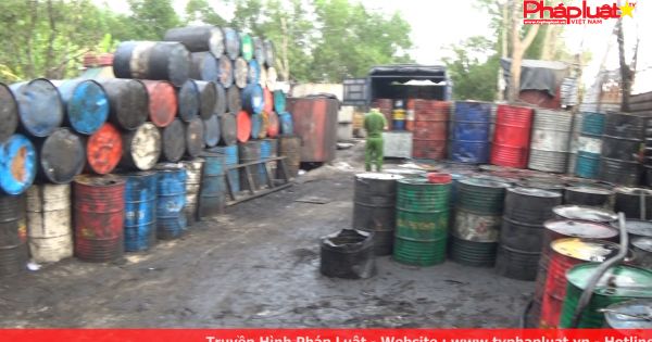 TP HCM: Phát hiện lò tái chế dầu nhớt xả chất thải nguy hại trực tiếp ra môi trường