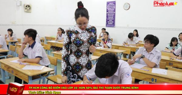 TP HCM công bố điểm vào lớp 10: hơn 50% bài thi toán dưới trung bình