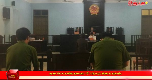 Bị xử tội vu khống sau khi “tố” tiêu cực bằng 30 sim rác