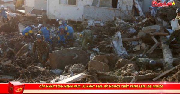 Cập nhật tình hình mưa lũ Nhật Bản: Số người chết tăng lên 199 người