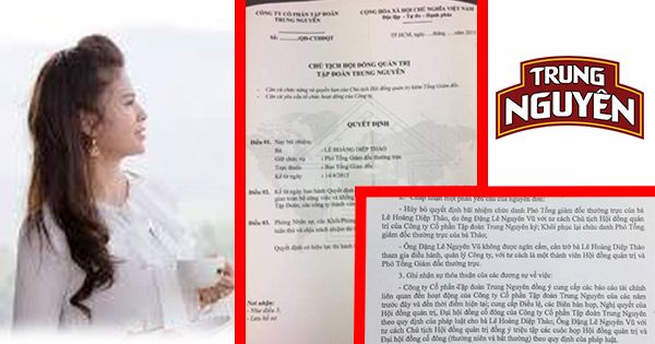 Vai trò thực sự của bà Lê Hoàng Diệp Thảo tại Tập Đoàn Trung Nguyên hiện nay là gì?