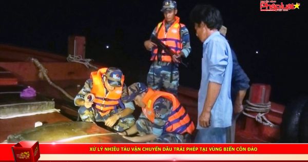 Xử lý nhiều tàu vận chuyển dầu trái phép tại vùng biển Côn Đảo