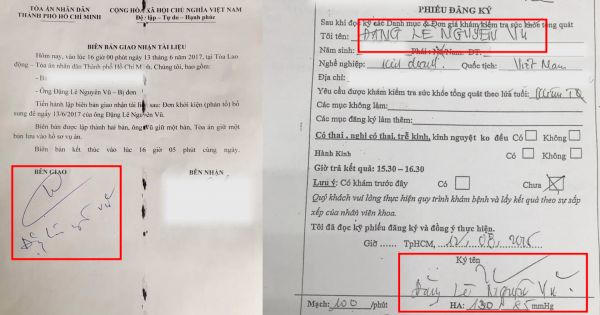 Kỳ 2: Nghi vấn về giấy khám sức khỏe không đúng chữ ký của doanh nhân Đặng Lê Nguyên Vũ