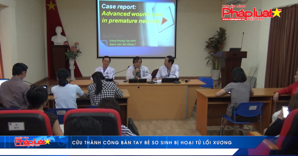 Cứu thành công bàn tay bé sơ sinh bị hoại tử lồi xương