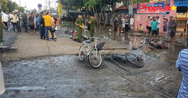 Đứt dây điện trước trường, 2 học sinh tử vong, 4 em bị thương