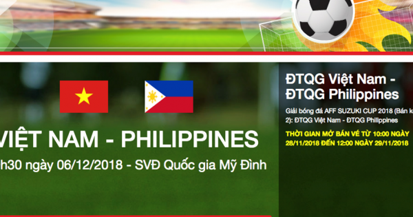 Trang web bán vé trực tuyến của VFF “sập” ngay khi vừa mở bán