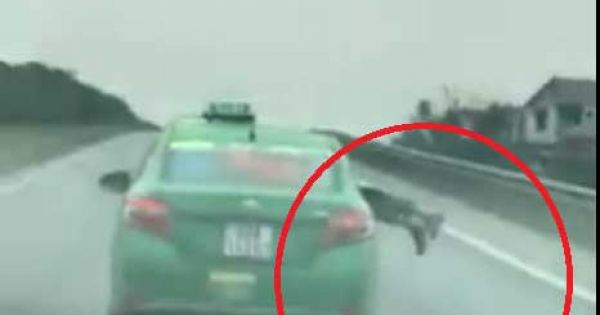 Tài xế taxi hất công an lên nắp ca pô lãnh án 10 năm tù