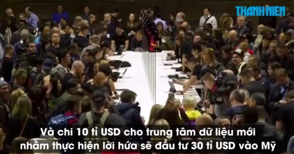 Apple chi 1 tỉ USD xây thêm cơ sở mới ở Mỹ sau áp lực từ Tổng thống Trump