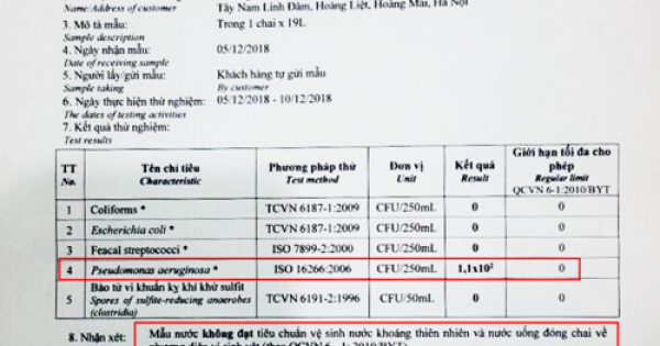 Nước uống trong trường học ở Hà Nội nhiễm trực khuẩn