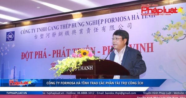 Công ty Formosa Hà Tĩnh trao các phần tài trợ công ích