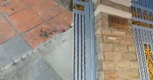 Đập bỏ hàng đinh nhọn nguy hiểm gắn trên vỉa hè trước nhà