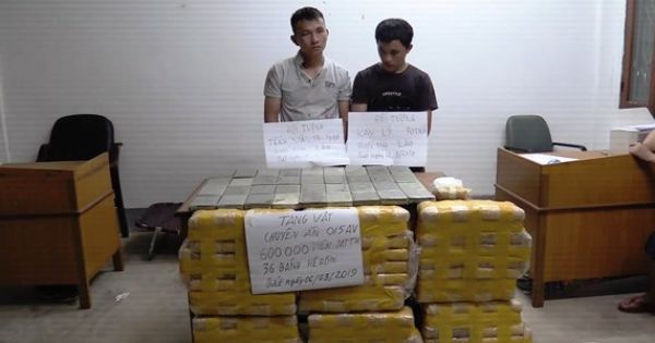 Chặn đứng 600.000 viên ma túy và 36 bánh heroin từ Lào về Việt Nam