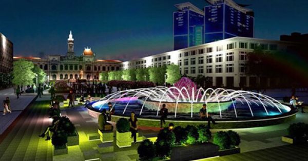 TP.HCM: Xây lại đài phun nước trên phố đi bộ Nguyễn Huệ