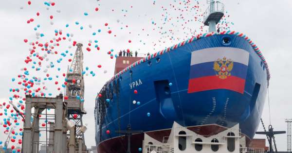 Nga hạ thủy tàu phá băng “khủng” nhất Thế giới