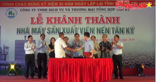 Quảng Trị: khánh thành nhà máy sản xuất viên nén Tân Ký