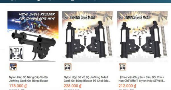 Có 125 giao dịch thiết bị lắp ráp súng được đăng ký trên Lazada