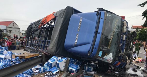 Hai vụ tai nạn liên tiếp trên Quốc lộ 5, 8 người thương vong