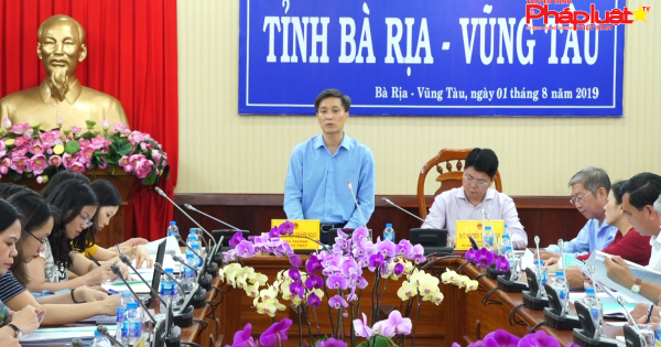 Đoàn kiểm tra liên ngành phối hợp trợ giúp pháp lý trong hoạt động tố tụng làm việc với tỉnh ủy Bà Rịa - Vũng Tàu