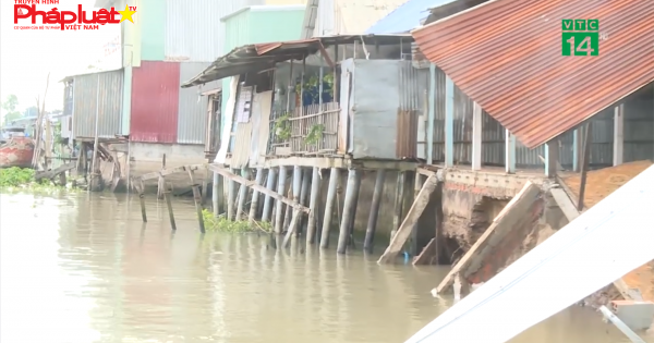 An Giang: Thêm một tuyến đường có nguy cơ sụp đổ xuống sông