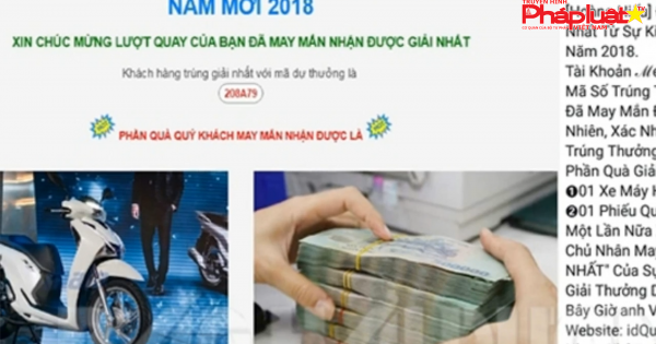 Phát hiện hàng trăm website lừa đảo với hình thức trúng thưởng