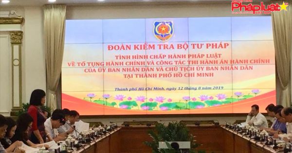 Thứ trưởng Đặng Hoàng Oanh kiểm tra công tác thi hành án hành chính tại TP HCM