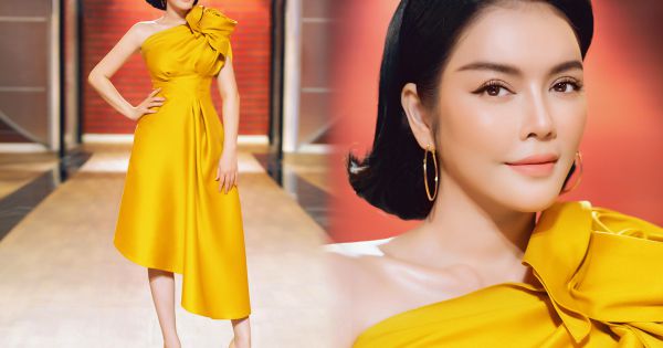 Lý Nhã Kỳ đẹp như đóa hồng trên sóng truyền hình