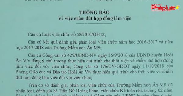 Bình Định: kế toán tố hiệu trưởng tiêu cực bị đuổi việc vì “không hoàn thành nhiệm vụ”