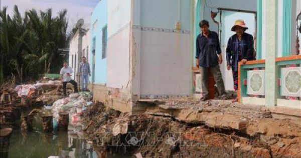 Long An công bố tình trạng khẩn cấp khu vực sạt lở bờ sông Cần Giuộc