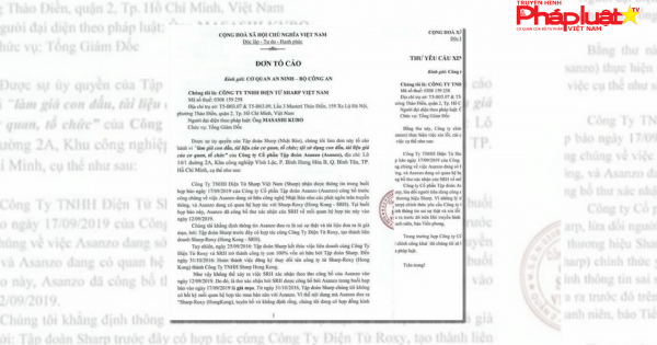 Tập đoàn Sharp tố cáo Asanzo giả tài liệu, con dấu