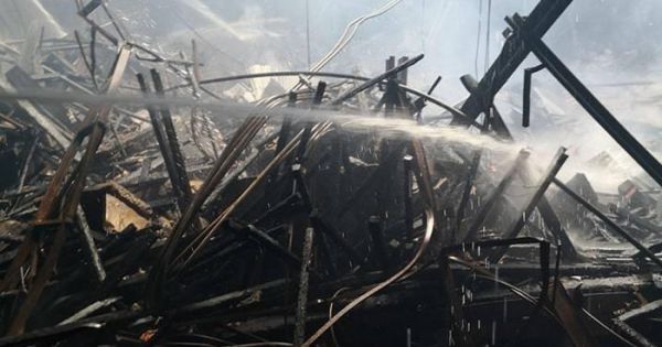 Cháy tại hội trường Cung văn hóa hữu nghị Việt Xô