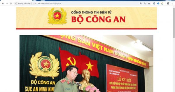 Cảnh báo website giả Bộ Công an, Công an Đà Nẵng, phát tán mã độc