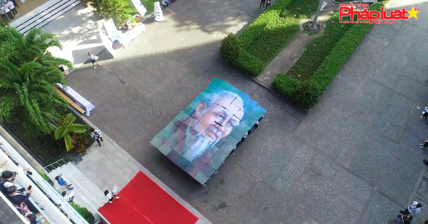 Ghép tranh chân dung Y tổ lớn nhất Việt Nam được lập Kỷ lục Guiness