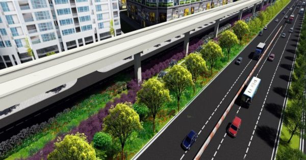 Trồng cây dọc tuyến Metro Số 1