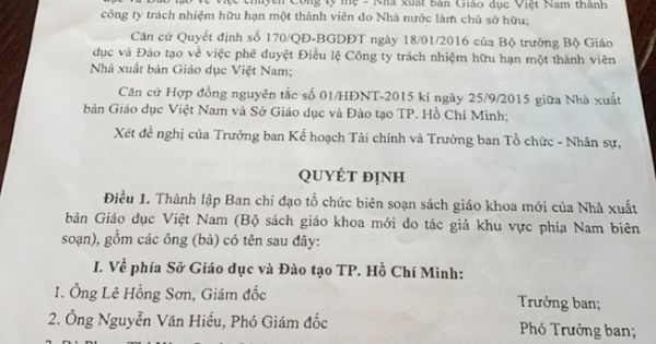 Sở GD&ĐT TP HCM phải giải trình việc nhận tiền của nhà xuất bản Giáo dục