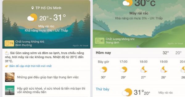 Theo dõi chất lượng không khí và chỉ số UV bằng ứng dụng Zalo