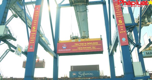 Lễ đón teu thứ năm triệu thông qua cảng Tân Cảng - Cát Lái