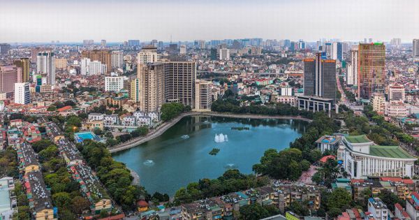 Toàn cảnh hồ Thành Công bị đề xuất lấp một phần để xây chung cư