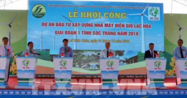 Chính thức khởi công dự án Nhà máy Điện gió Lạc Hòa tổng mức đầu tư hơn 1.300 tỷ đồng