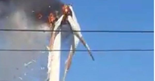 Tuabin điện gió trị giá 70 tỷ đồng bốc cháy rồi nổ tung