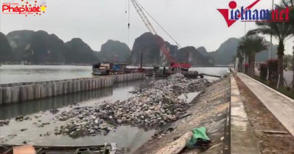 Núi đá di sản vịnh Hạ Long bị đục phá làm... vỉa hè